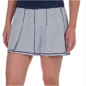 Kyodan Navy and White Striped Skirt Skort, Large